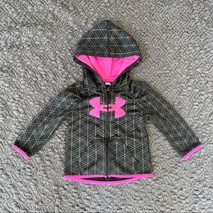 Under Armour Black Pink Zip Up Jacket Baby 12mo